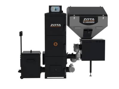 Твердотопливный автоматический котел Zota Stahanov Black 105